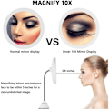 Miniatyrbillede 4 af 5: Ti-dobbelt Makeup Spejl med Sugkop og LED Lys