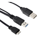 Miniatyrbilde 2 av 4: Svart harddisk-kabel / drivkabel fra A -USB B 3.0 Y