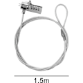 Miniatyrbillede 3 af 5: Kombination Kabellås Til Laptops Og Andre Udstyr, Firecifret Kodeord, Universal Laptop Tyverisikring