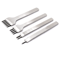 Miniatyrbilde 1 av 5: 4 stk skinnhullsett, DIY skinnhåndverktøy, skinnhull, hullsting diamantfletning, for skinnhull DIY skinnhåndverk （