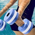 Miniatyrbild 3 av 5: Vattengympa Hantlar Vikt Skum Hantlar för Vattenträning Poolövningar - Blå