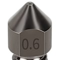 Miniatyrbillede 5 af 5: 2 stk. MK8 hærdet stål dyse printhoved forbrugsvarer 1,75/0,6 mm 3D-printer ekstruder dyser til Ender3/V2/PRO