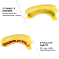 Miniatyrbild 2 av 5: Söt frukt banan skyddslåda hållare fodral lunch förvaringsbehållare bananfodral kök plastverktyg