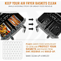 Miniatyrbild 3 av 5: 100 st frityrpapper, luftfritös pergamentpappersfoder för Ninja Foodi DZ201 Dual Air Fryer, DZ401 Air Fryer foderpapper