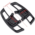 Miniatyrbilde 3 av 5: Girskiftutvidelser CNC Billet Aluminium Ratt Styrespader Passer Til-Golf R MK7 GTD GTE 2013-2018 (Svart)