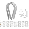 Miniatyrbilde 2 av 5: 50 stk. Wire Rope Thimble Wire Rope Klips Rustfritt Stål Wire Rope Rigging Verktøy for Skip Bygging (M3 (3mm))