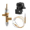 Miniatyrbild 2 av 5: Gasol Patio Värmare Kontrollventil Termoelement Sensor Propangas Dump Switch Knapp Eldgrop Kontroll Säkerhet Pilot Port Montering