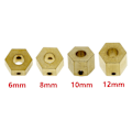 Miniatyrbillede 3 af 5: 12mm forlænget hjul tungere messing hex-adapter til Axial SCX10 III AXI03007 Capra 1.9 UTB RC opgraderingsdele, 12mm