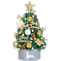 Miniatyrbilde 1 av 5: Mini 60CM Forhåndsopplyst Juletre, LED Kunstig Juletre med Lyslenke og Pynt, Lite Juletre