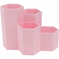 Miniatyrbillede 1 af 5: Skrivebords Hexagonal Penneholder Stationær Stativ Plastik Penneholder Pot Plastik Skrivebordsarrangør Pot Geometrisk Makeup Penselholder Blyantbord til Studerende
