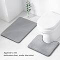 Miniatyrbillede 2 af 5: 2 stk. Memory Foam Toiletmåtte Ekstra Blød Kontur Absorberende Rektangulær U-formet Toiletmåtte 40x50cm 50x70cm