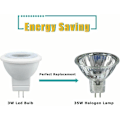Miniatyrbilde 4 av 5: MR11 GU4 3W LED-pære Varmt Hvit 3000K AC/DC 12V - tilsvarer en 35W halogenpære (4 stk)