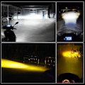 Miniatyrbillede 5 af 5: LED H4 Projektor Lille Pære Motorcykel Tilbehør Passer til Integrerede To-farvede Forlygter Modificeret