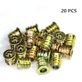 Miniatyrbild 4 av 5: 20-pack gängade muttrar för trä Möbel M6 x 13 mm