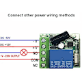 Miniatyrbilde 5 av 5: RF 433MHz Trådløs Brytermottaker DC 12V Enkelt Relé Mottakermodul med Universell Trådløs Fjernkontroll 2 stk