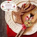 Miniatyrbild 5 av 5: 8 stycken julservettringar Julkrans Rensa Servettring för jul Thanksgiving middagsbord Bröllopsdekoration