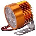Miniatyrbilde 2 av 5: 4 LED-frontlykter DC12V-85V runde lys motorsykkel lokomotiv projektor hjelpe lampe speil lys tilbehør