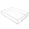 Miniatyrbilde 1 av 5: Transparent Akrylserveringsbrett, Akrylserveringsbrett med Håndtak, Akryl Snackplate, Multifunksjonell Oppbevaringsplate