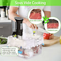 Miniatyrbillede 4 af 5: Sous Vide poser 15 genanvendelige vakuumfødevareposer til Anova og Joule-komfurer - 3 størrelser Sous Vide-posekit med pumpe - 3 forseglingsspænder til fødevarer