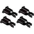 Miniatyrbilde 2 av 5: Sett med 4 koblinger for Tutors - Diameter: 11 mm - Svart - 07256-11mm