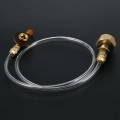 Miniatyrbilde 4 av 5: Fylling Adapter for Propan Piknik Camping Komfyr Gass Slange Dobbeltsidig Justerbar Flat Tank Slange Slange Adapter