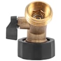 Miniatyrbillede 5 af 5: Heavy Duty Messing Aflukningsventil, 3/4 Tommer Svan Havevandsslanger Connector til Havevandsslanger og , 2