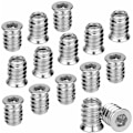 Pikkukuva 1 / 5: 100 kpl Puupuisen Kierteisen Insertoinnin Kuusiomutteri M6 x 15 mm Sinkkiseosruuvi Insertointi Kierteinen Kannenruuvi M6 Puu Insertointi Kalusteille Tuoleille Puusängyille