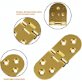 Miniatyrbild 4 av 5: Fällbara bords gångjärn Flip Connector Rostfritt Stål Möbelbeslag 180 Grader Fällbar, 2mm Tjocklek, Rostfritt Stål Kromfinish, 4 St Gold