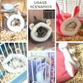 Miniatyrbillede 4 af 4: Hamster Lille Bomuldsrede Vinter Sovered Rede Hus Bomuld Kaninrede Vinter Varm Bomuld Sovered Rede til Små Dyr Mini Pindsvin, Gul