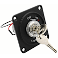 Miniatyrbild 1 av 5: DC 12V 10A Tändningsbrytare 2 Positioner På/Av Nyckelbrytare med Panel + 2 Nycklar