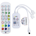 Miniatyrbillede 1 af 5: 24-Tasters IR Fjernbetjening og Hvid IR Bluetooth Controller til RGB LED Strip 5050 SMD Båndlys