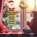 Miniatyrbillede 4 af 5: 20x65cm Julekalender Nedtælling Julemand Snemænd Advent Kalender Stof Nytår Dør Væg Dekorationer Julegaver Nedtælling Kalender fo