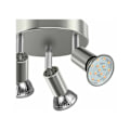 Miniatyrbillede 3 af 5: LED spotlight, loftslampe, badeværelseslampe, badeværelseslampe, IP44, justerbar og vippbar spotlight, 3x GU10, 3 justerbare spotlights, varmt lys