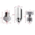 Miniatyrbillede 5 af 5: 1 Sæt MK10 All Metal Hotend 0,4Mm Dyse Varmeskjold Halsrør til og I3 Stik 3D Printer