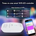 Miniatyrbillede 4 af 5: Smart WiFi LED-controller RGB//DIM Tre-i-én FCC Høj Monokromatisk Farvetemperatur LED-controller