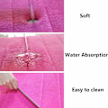 Miniatyrbild 2 av 4: Badrumsmatta halkfri minneskum badrumsmatta för badrum, mikrofiber (rosa, 60x90cm) -
