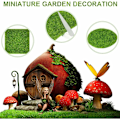 Miniatyrbilde 3 av 5: 16 stk kunstig fegress miniatyr realistisk hage plen fehage ornament tilbehør DIY simulering-Fei Yu