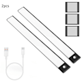 Miniatyrbilde 1 av 5: 2 stk 69 LED-er skaplys trådløs USB oppladbar LED-stripe lys bevegelsessensor skaplys--