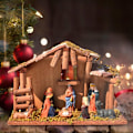 Miniatyrbillede 4 af 5: Julekrybbe Kompletsæt, Julekrybbe Scene - Krybbe Sæt, Julekrybbe Harpiksfigurer til Julepynt til Polyresin Jul