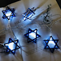 Miniatyrbild 2 av 5: LED-ljusslinga Candlemas-dekoration färgglada lampor batteridrivna modeller, stjärnmodell, (3m)