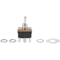 Miniatyrbillede 2 af 5: 5X AC 250V/10A 125V/15 DPDT 3 Position ON/OFF/ON 6 Pin Toggle Switch Sort + Sølv