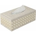 Miniatyrbild 1 av 2: Rektangulär PU-läder servettbehållare (Beige)-