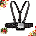 Miniatyrbilde 1 av 5: Brystsele for GoPro Hero 7 6 5 4 3 3 Black Silver Fusion med J-krok - Fullt justerbar stroppstørrelse