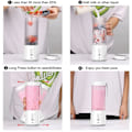 Miniatyrbild 1 av 5: 450ML Uppladdningsbar Mixer Fruktjuicer Mixer 6 Blad Bärbar Elektrisk Juicer Maker Frukt Blender Frukt Extraktorer-A
