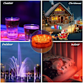 Miniatyrbillede 2 af 5: LED Pool Lampe Vandtæt LED Lys, Belysningstid 30-50 timer IP68 vandtæt 16 RGB Farver Skift Dekorative Lamper til Akvarier Bad, Vase, Pool