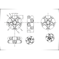 Miniatyrbilde 4 av 5: 2 stk. Serie 58mm Plast Omnihjul for Robot Servo Omnihjul 14135