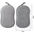 Miniatyrbillede 2 af 5: 12 stk. dobbeltsidet rengøringssvamp skuresvamp genanvendelig mikrofiber rengøringsklud husholdningskøkken rengøring B