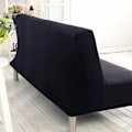 Miniatyrbild 3 av 5: Elastiskt Clic Clac-överdrag för 3-sits soffa - Enfärgad svart