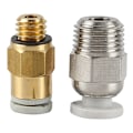 Miniatyrbilde 1 av 5: 3D-printerdeler Direkte Pneumatiske Koblinger Sølv og Små eller for V6 -10 Ekstruder