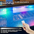 Miniatyrbilde 4 av 5: Nedsenkbare LED-lys, 16 flerfargede undervannslys, 13 LED-perler med RF-fjernkontroll, vanntette badekarlys for hage, svømmebasseng, V